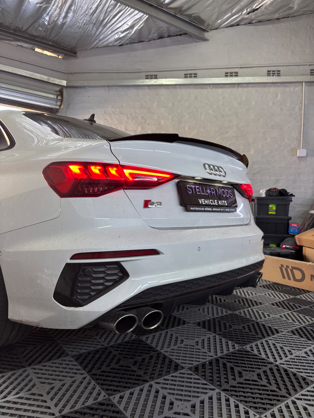 Gloss Black Audi RS3 8Y Sedan M4 Style Boot Spoiler